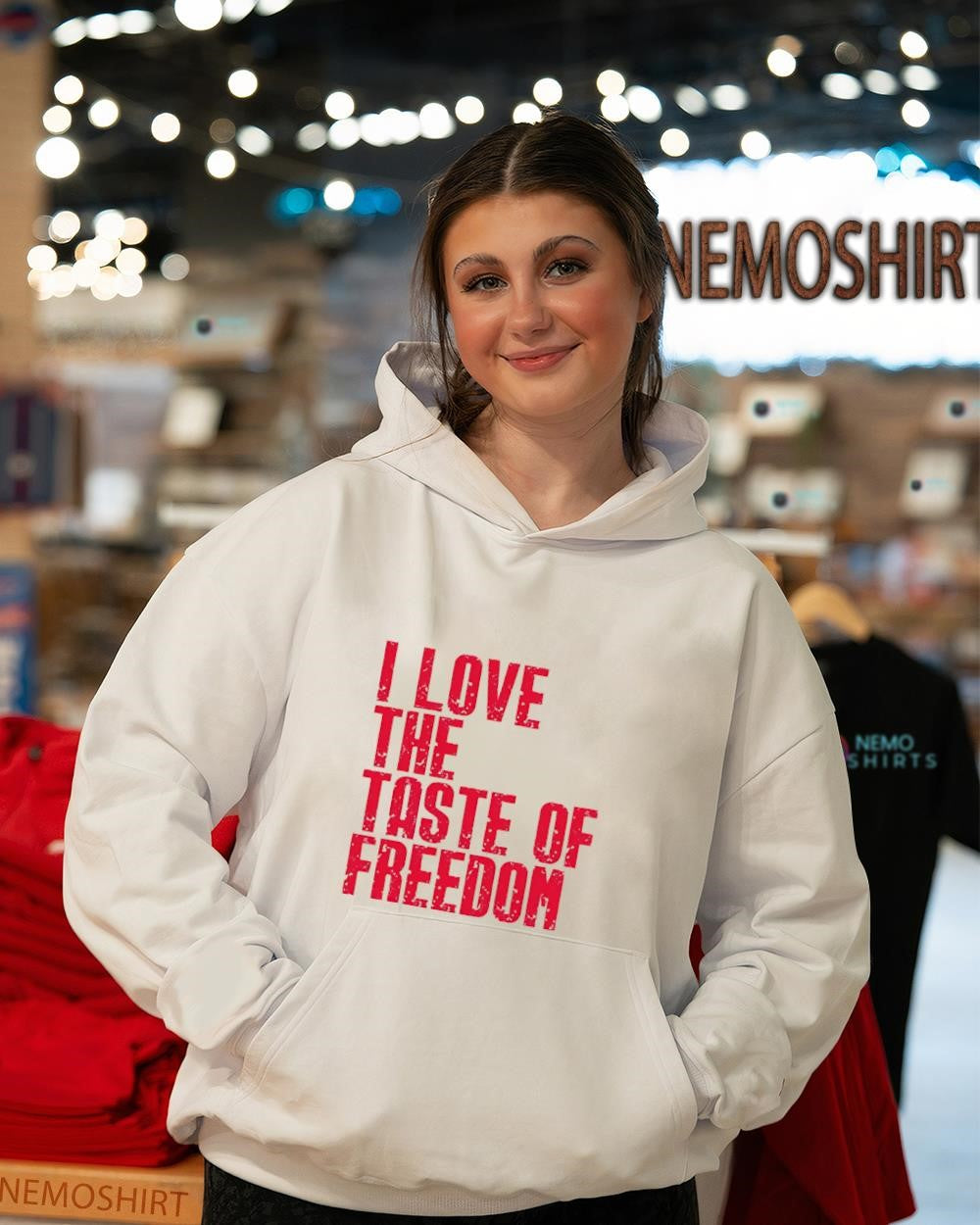 I love the taste of freedom red text shirt