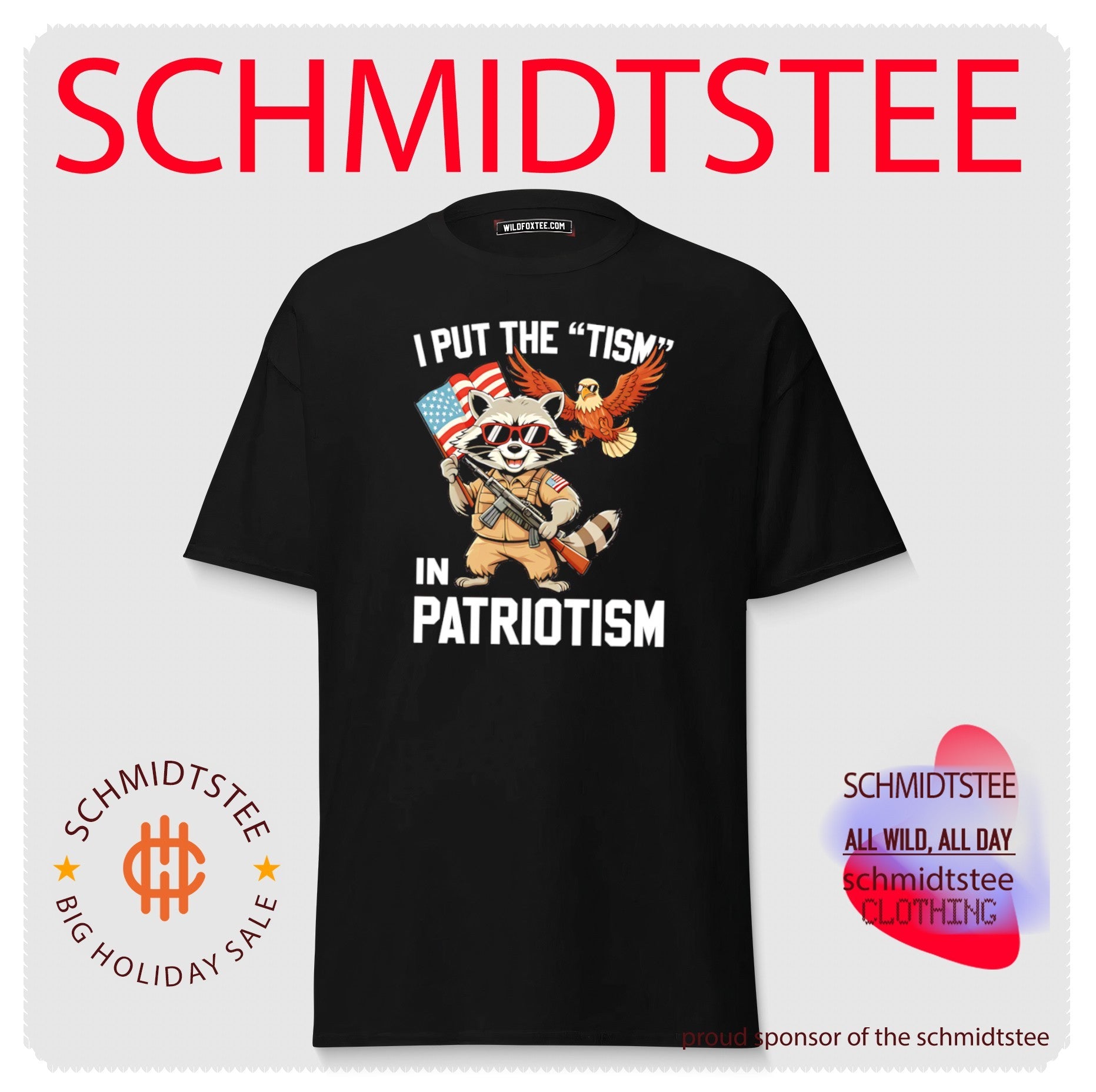 I put the tism in patriotism USA Raccoon shirt