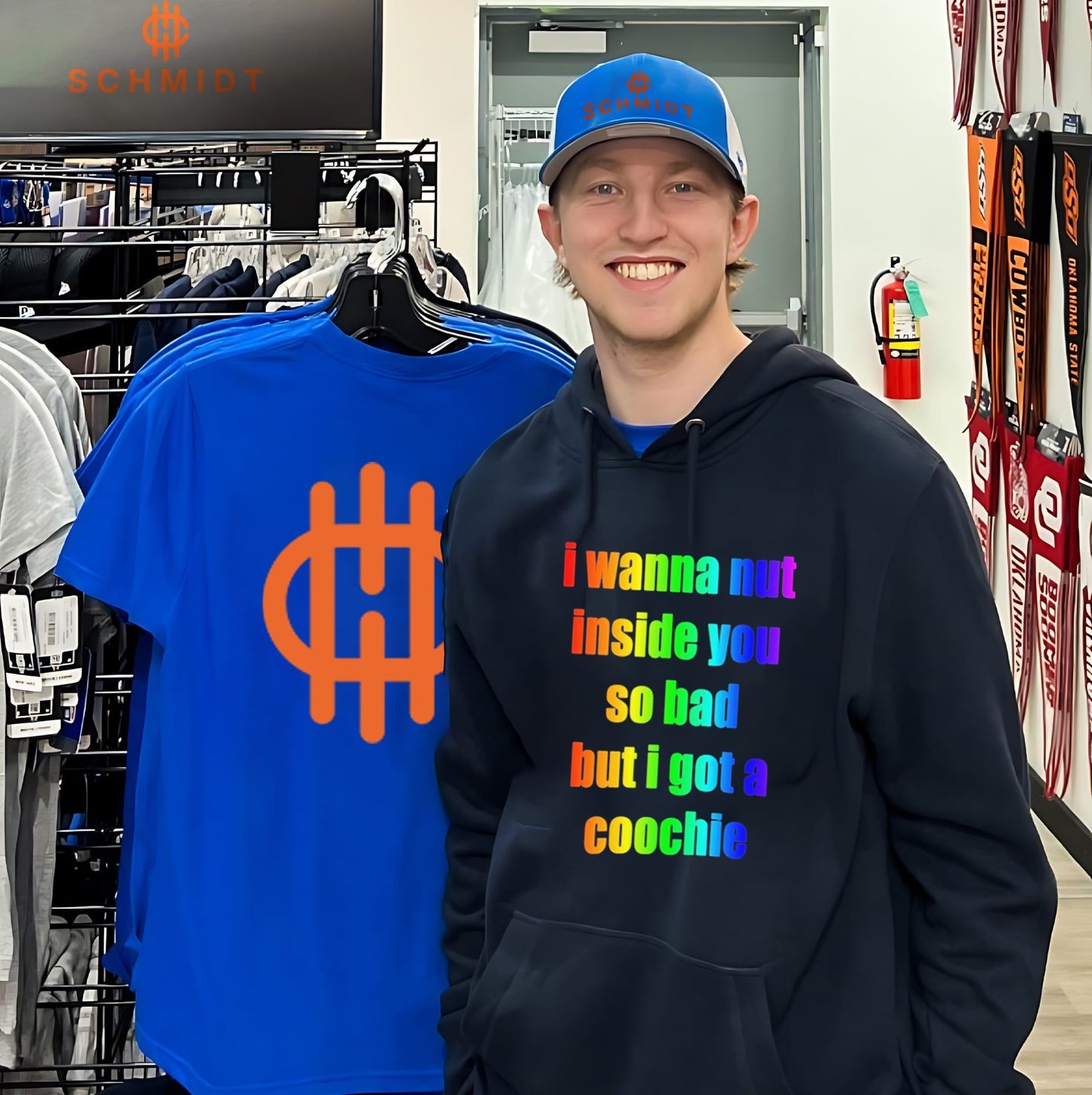 I wanna but inside you so bad but I got a coochie Pride shirt