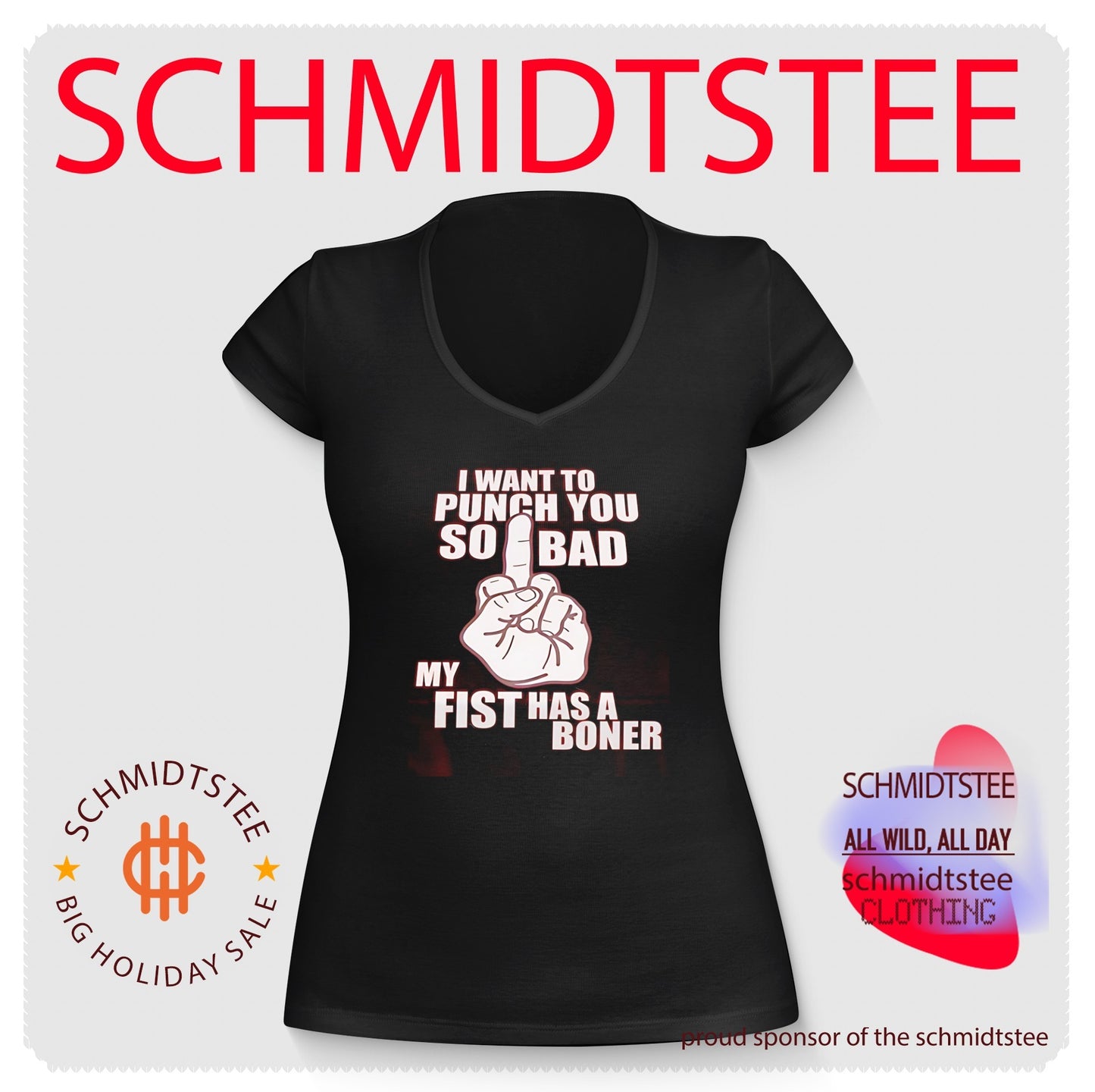 I want to punch you so bad my fist has a boner graphic shirt