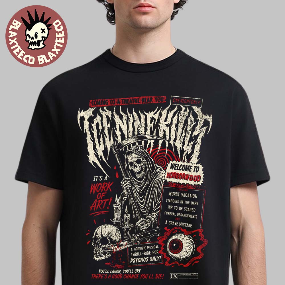 Ice Nine Kills Harvest of Horrors 2026 Halloween Reaper Now Slaying T-Shirt