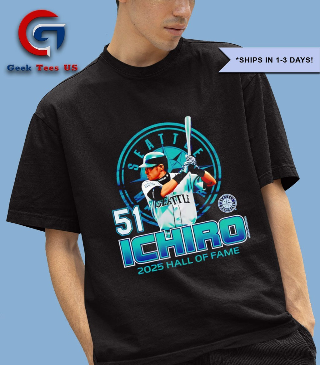 Ichiro Suzuki 51 Seattle Mariners 2025 Hall of Fame shirt