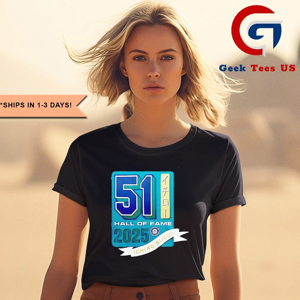 Ichiro Suzuki no.51 Seattle Mariners Hall of Fame 2025 shirt