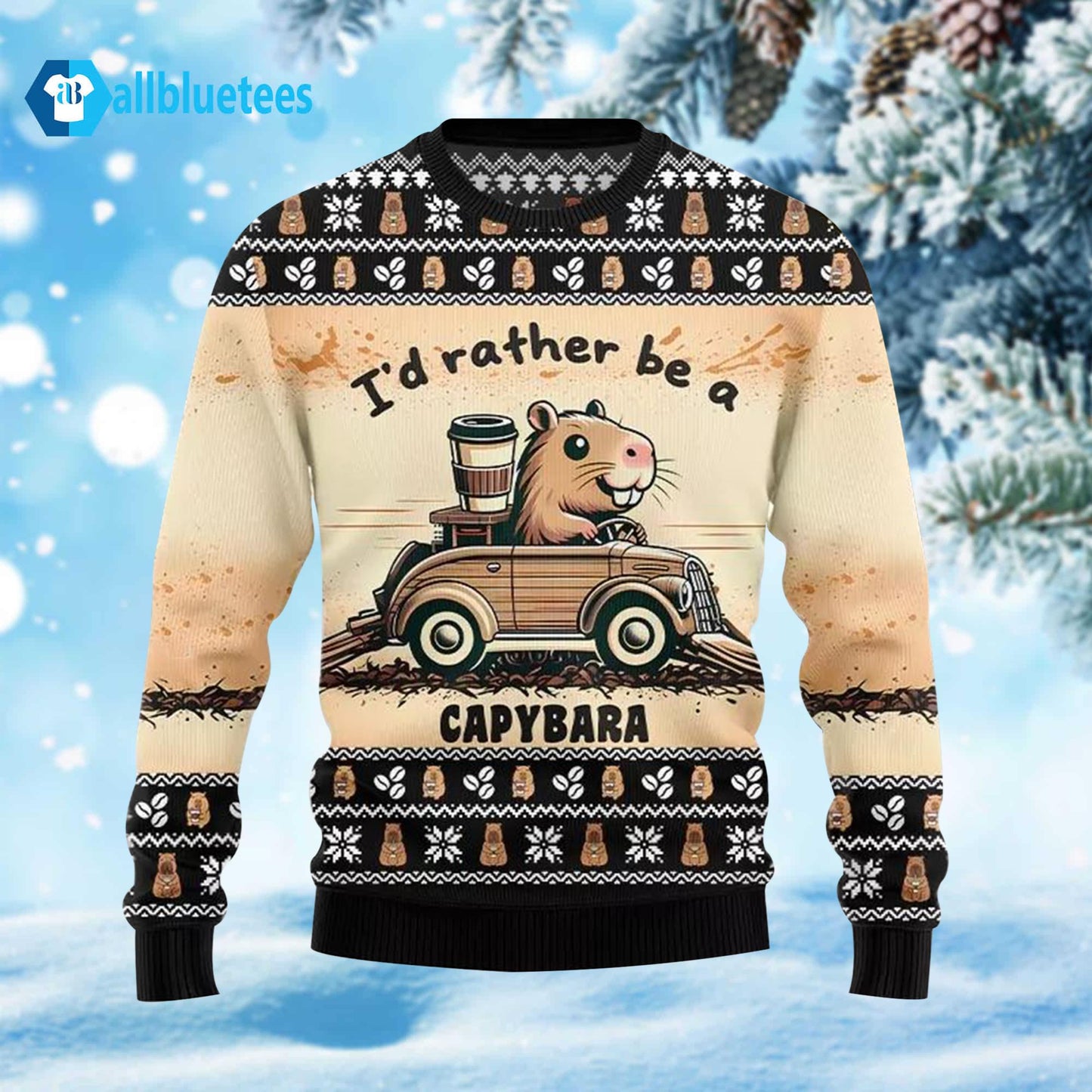 I’d Rather Be A Capybara Ugly Christmas Sweater