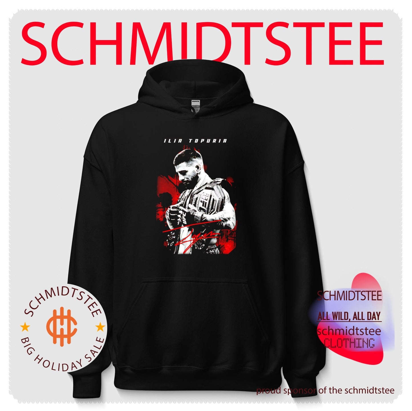 Ilia Topuria UFC Champion 2026 signature graphic shirt