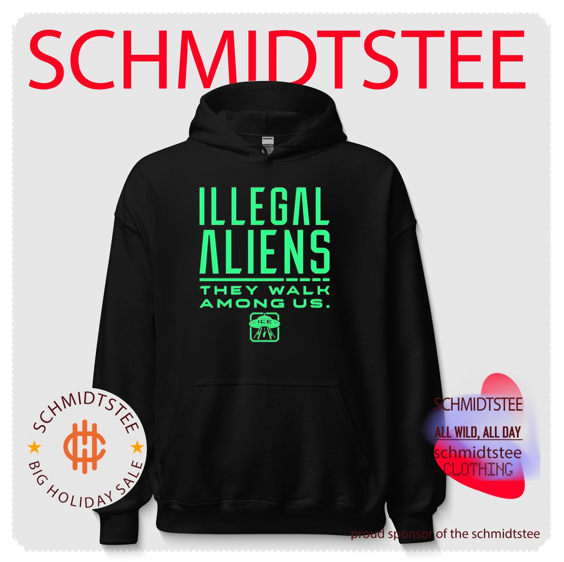 Illegal Aliens They Walk Among Us ICE UFO shirt