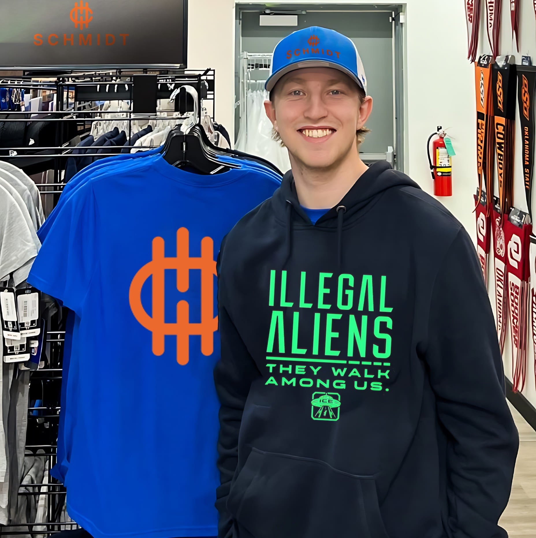Illegal Aliens They Walk Among Us ICE UFO shirt