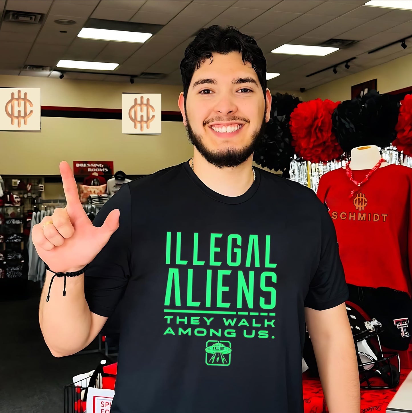 Illegal Aliens They Walk Among Us ICE UFO shirt