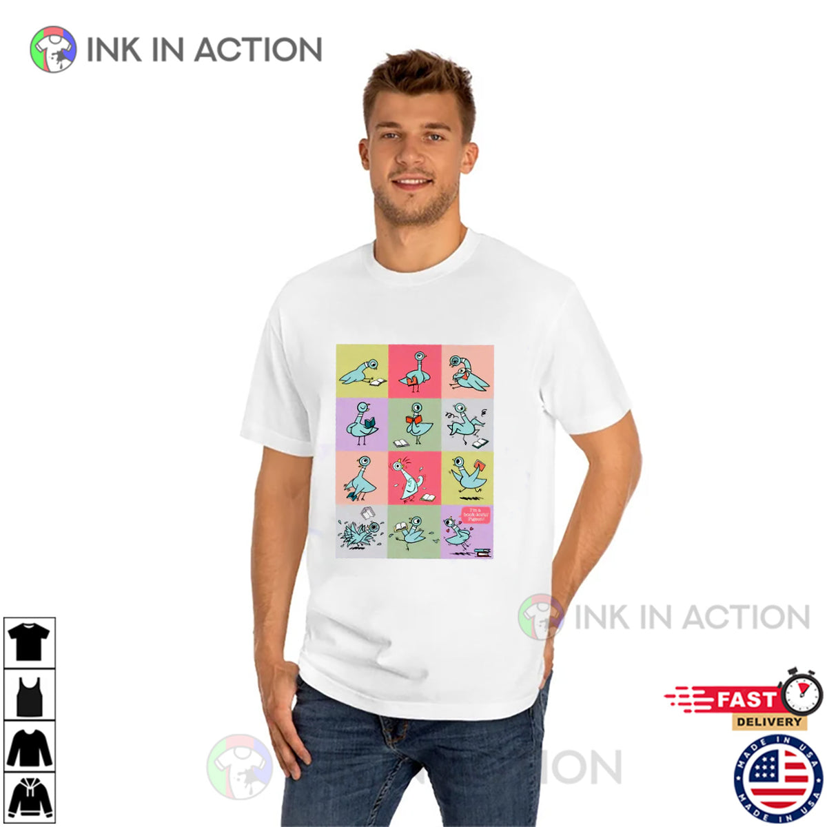 I’m A Book Lover Pigeon Teacher T-Shirt