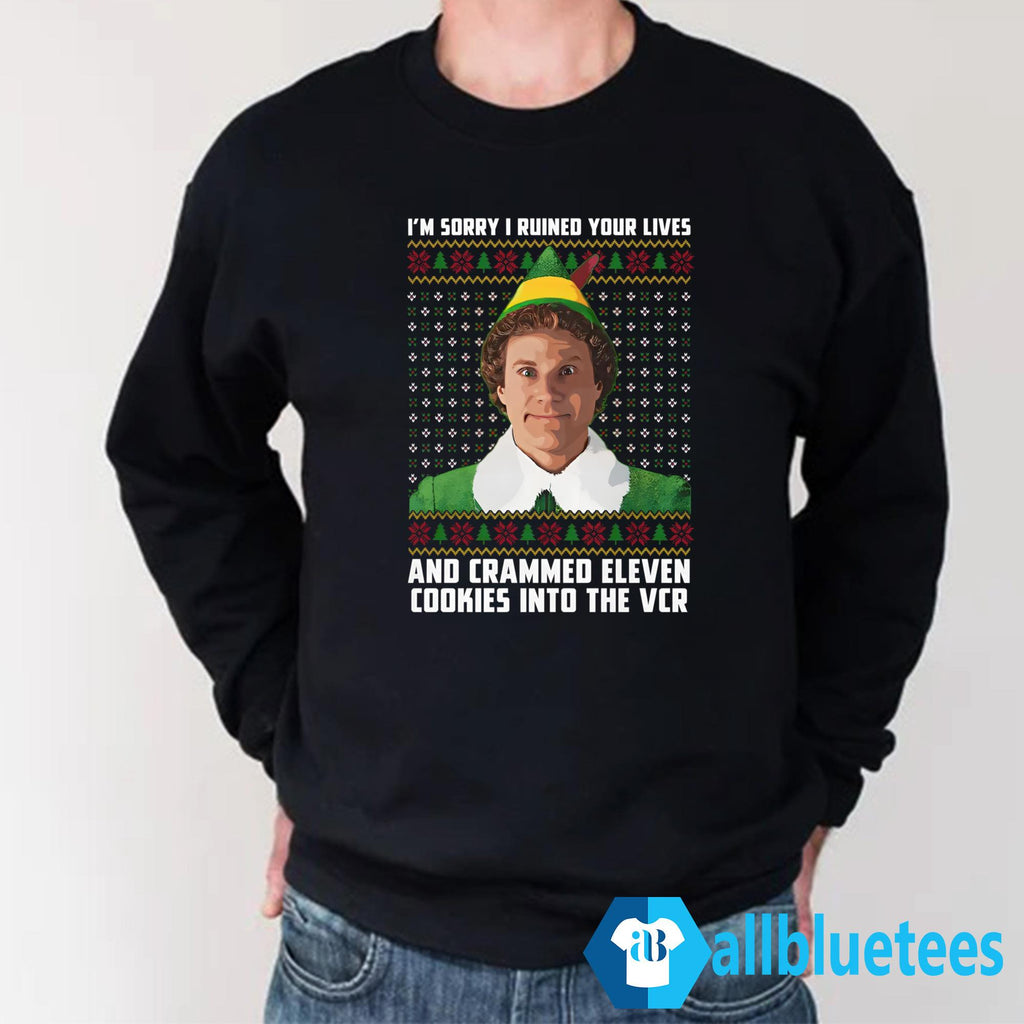 I’m Sorry I Ruined Your Lives And Crammed 11 Cookies Into The VCR Sweater