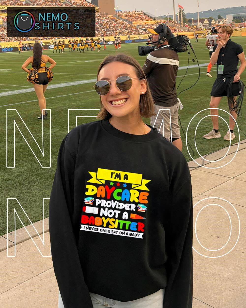 I’m a daycare provider not a babysitter I never once sat on a baby graphic shirt