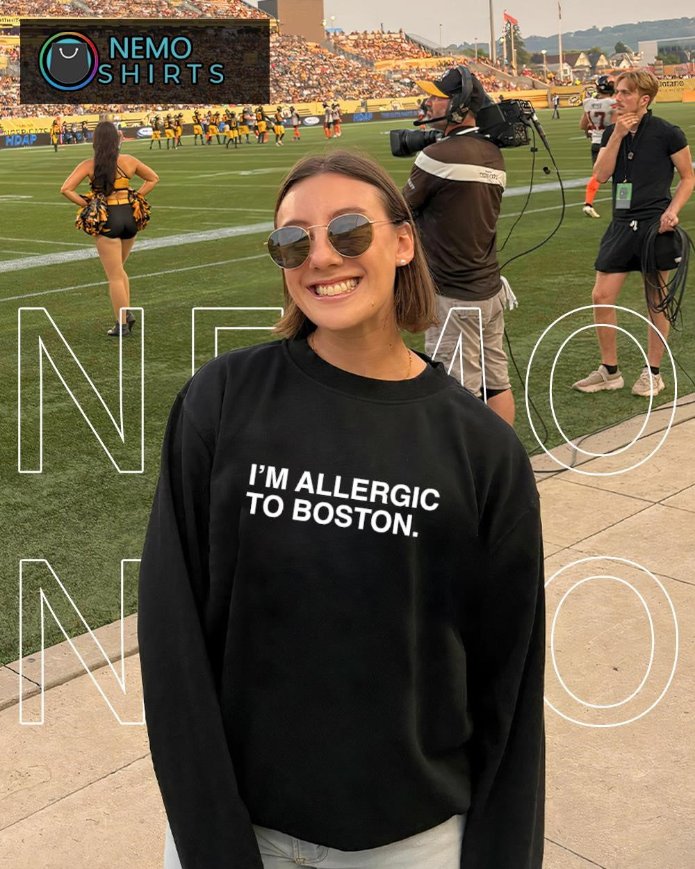 I’m allergic to Boston text shirt