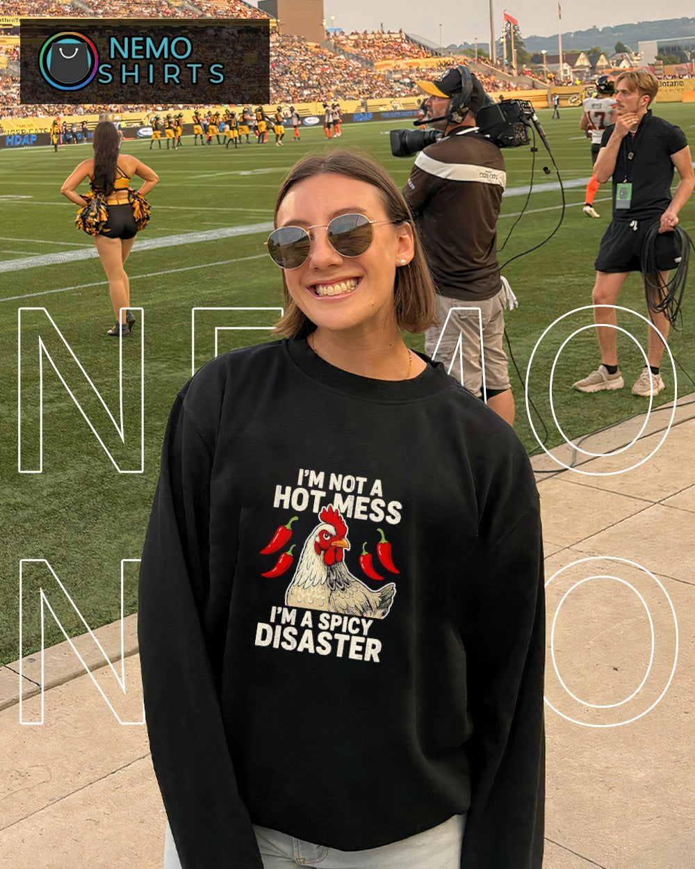 I’m not a hot mess I’m a spicy disaster chicken chillies shirt