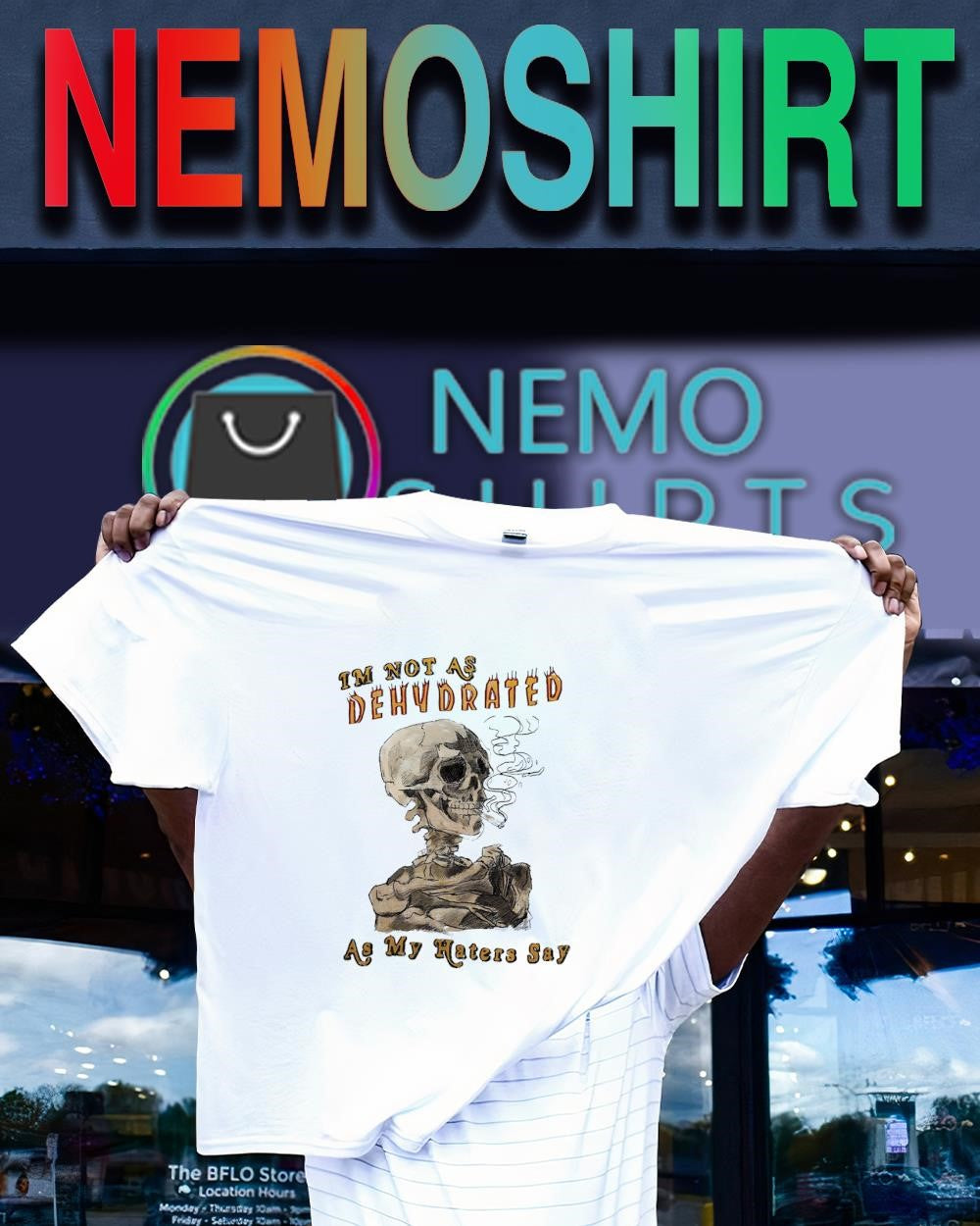 I’m not as dehydrated as my haters say skeleton shirt