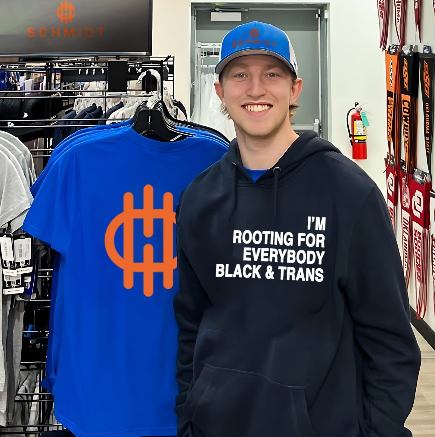 I’m rooting for everybody black and trans simple text shirt