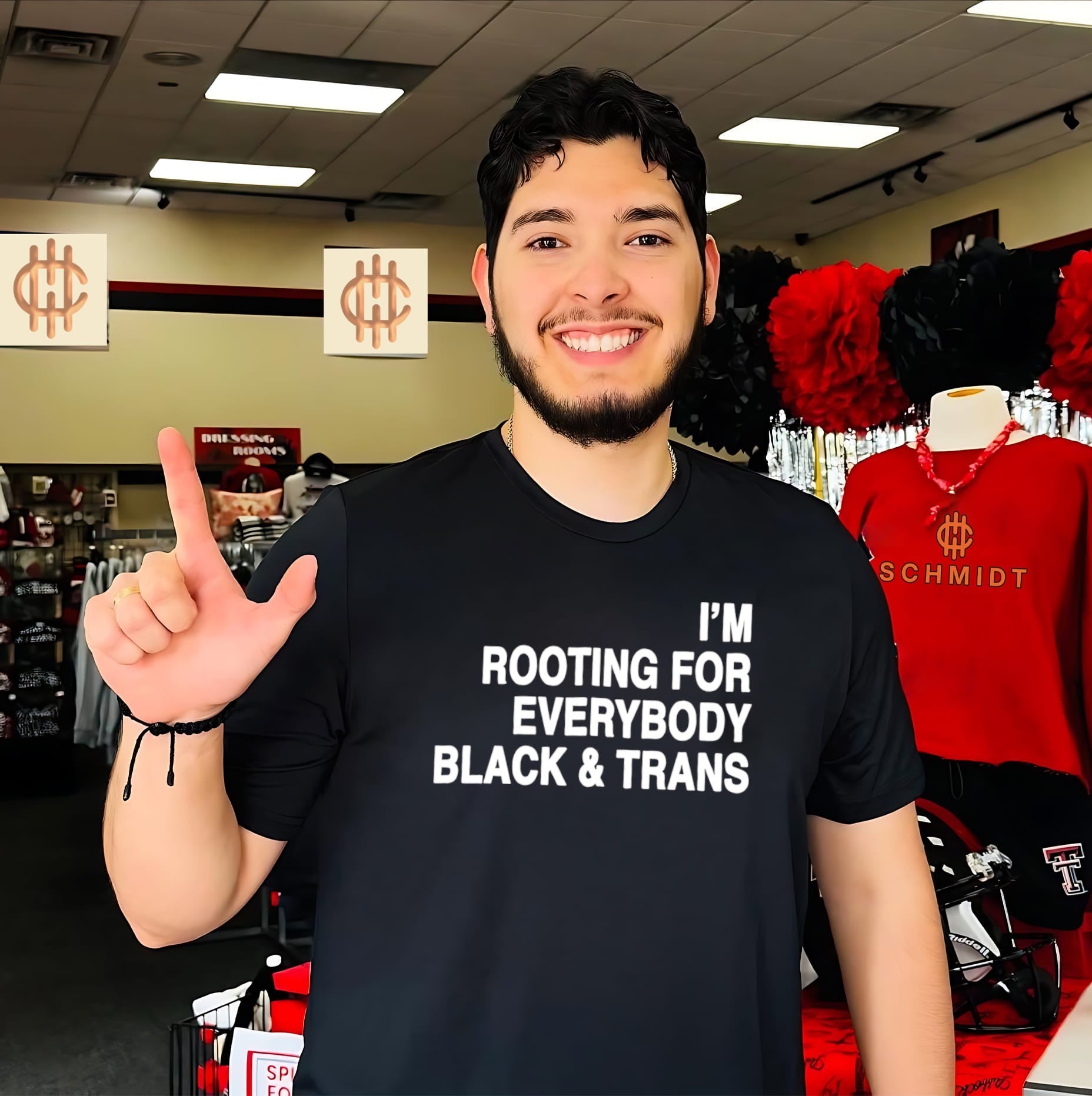 I’m rooting for everybody black and trans simple text shirt