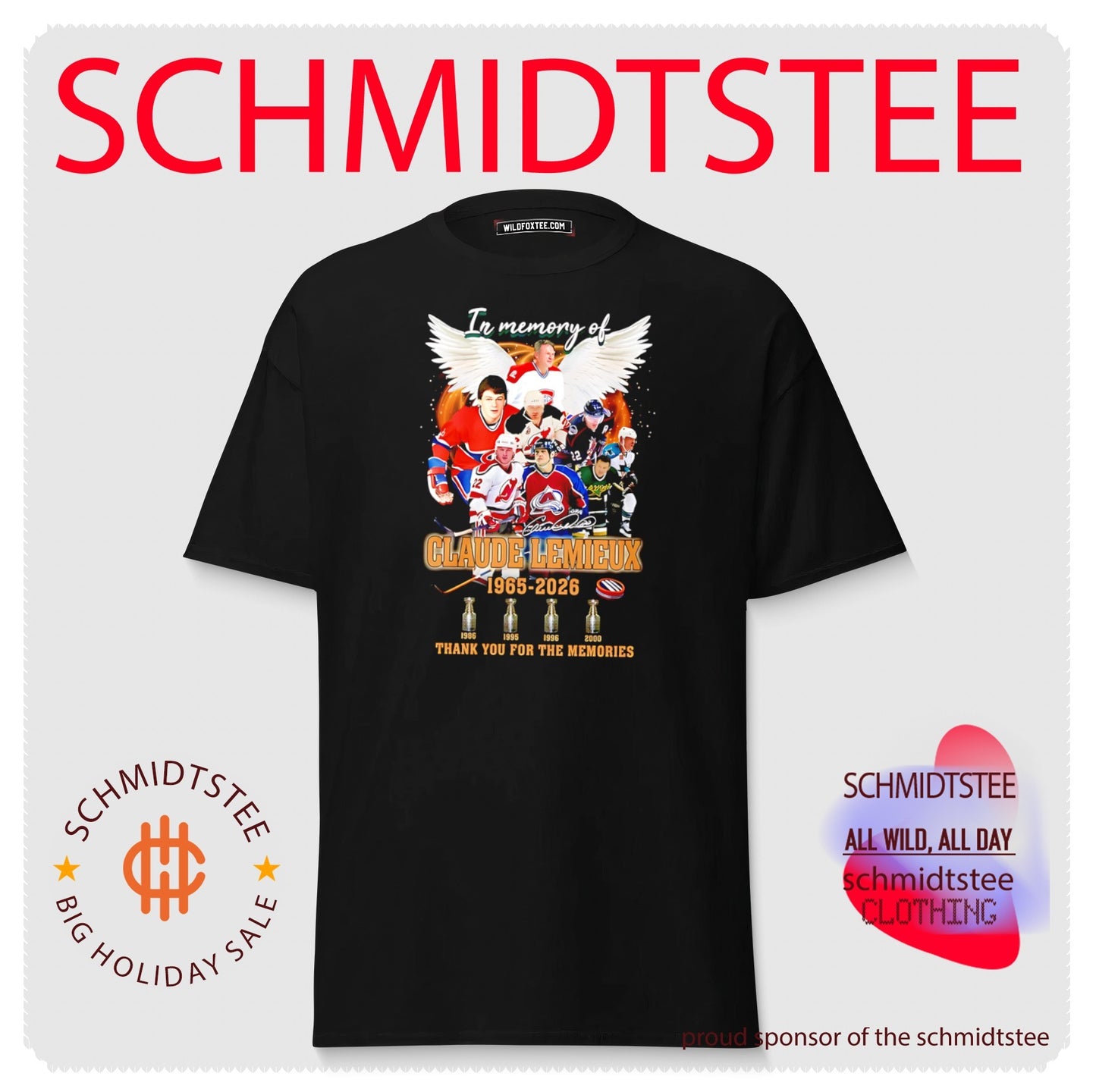 In memory of Claude Lemieux Montreal Canadiens 1965 2026 thank you for the memories signature shirt