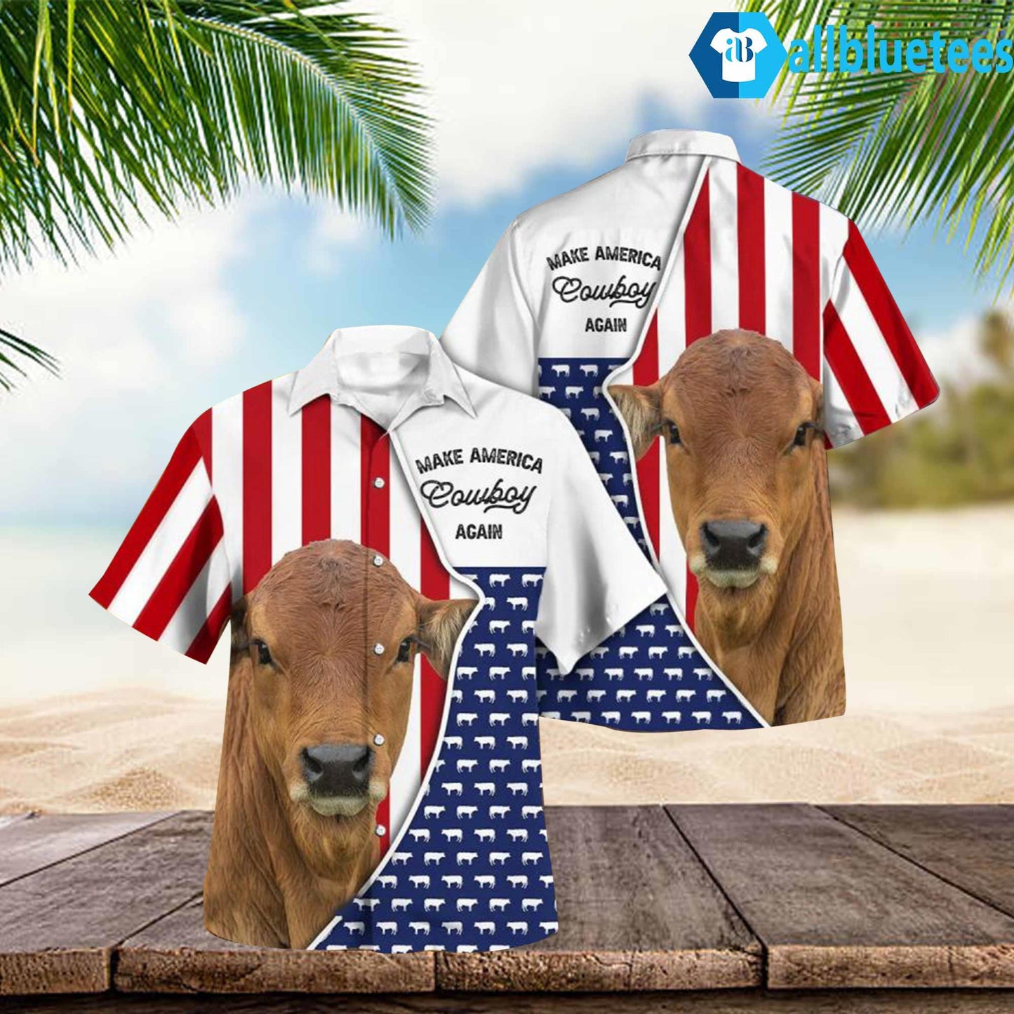 Independence Day Make America Cowboy Again Hawaiian Shirt