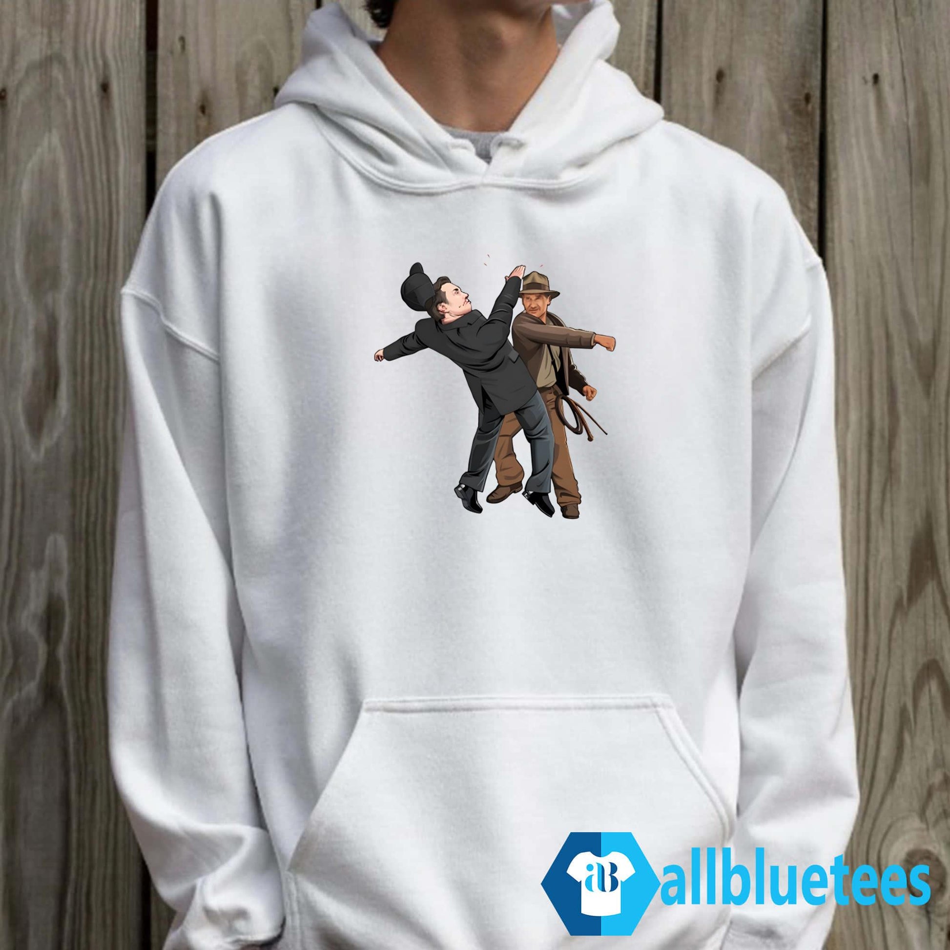 Indiana Jones Punching Elon Musk While He’s Giving His Salute Shirt