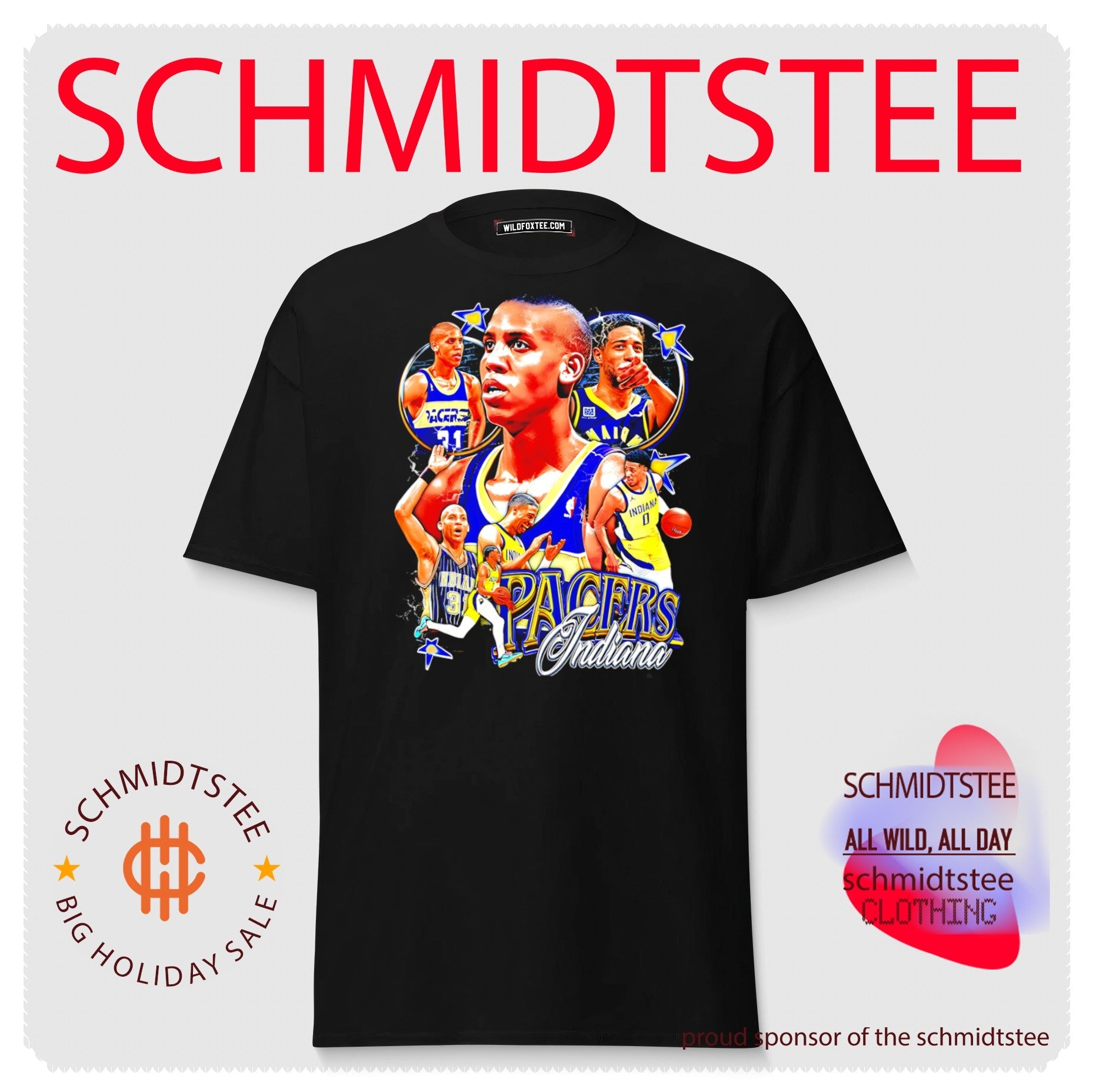 Indiana Pacers Reggie Miller and Reggie Miller illustration shirt