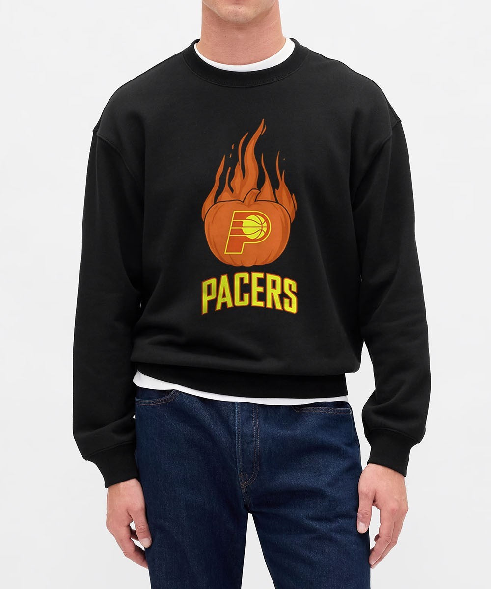 Indiana Pacers flaming pumpkin Halloween 2025 shirt