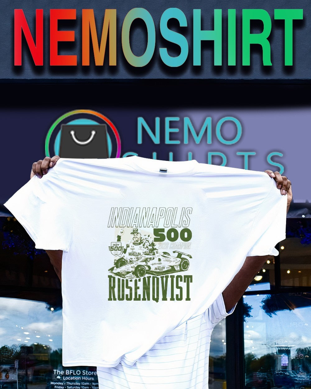 Indianapolis 500 winner Felix Rosenqvist 2026 champion shirt