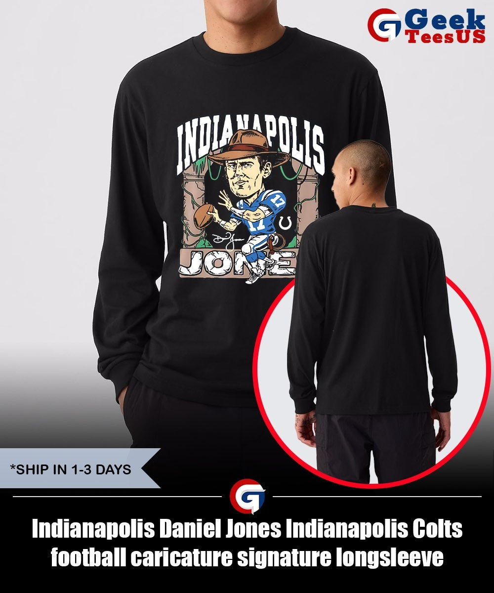 Indianapolis Daniel Jones Indianapolis Colts football caricature signature shirt