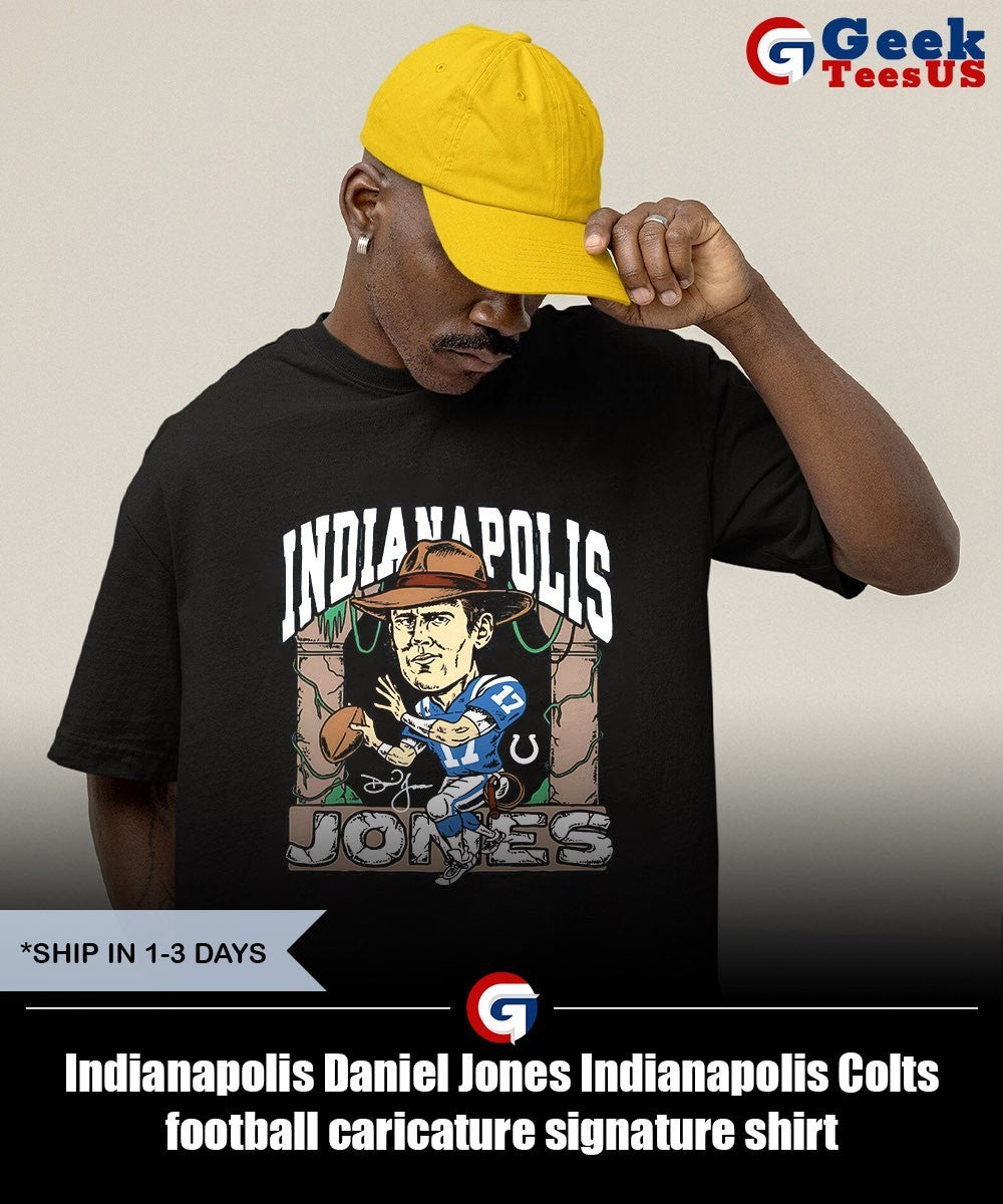 Indianapolis Daniel Jones Indianapolis Colts football caricature signature shirt