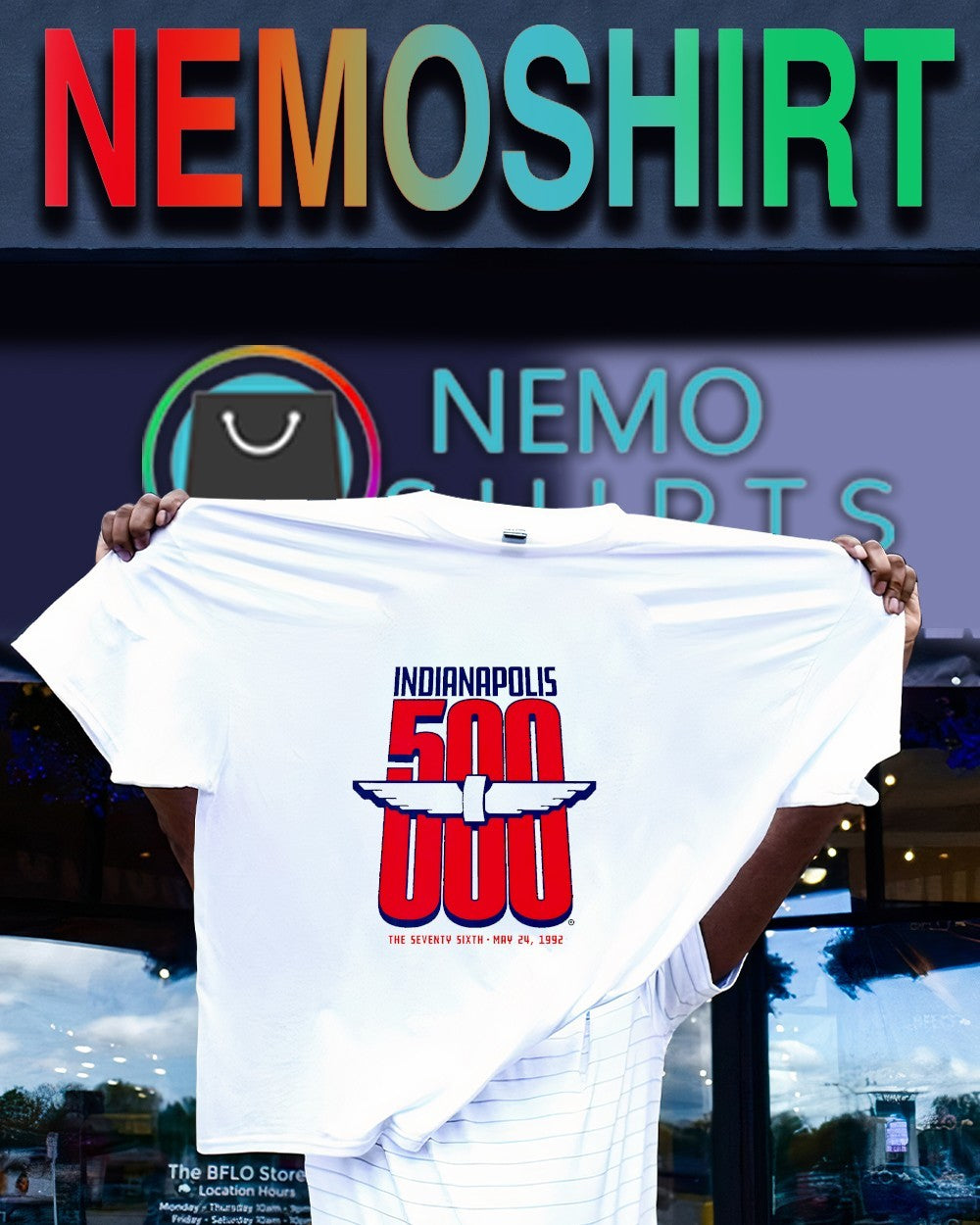Indianapolis Indy 500 76th Running the seventy sixth May 24th 1992 shirt