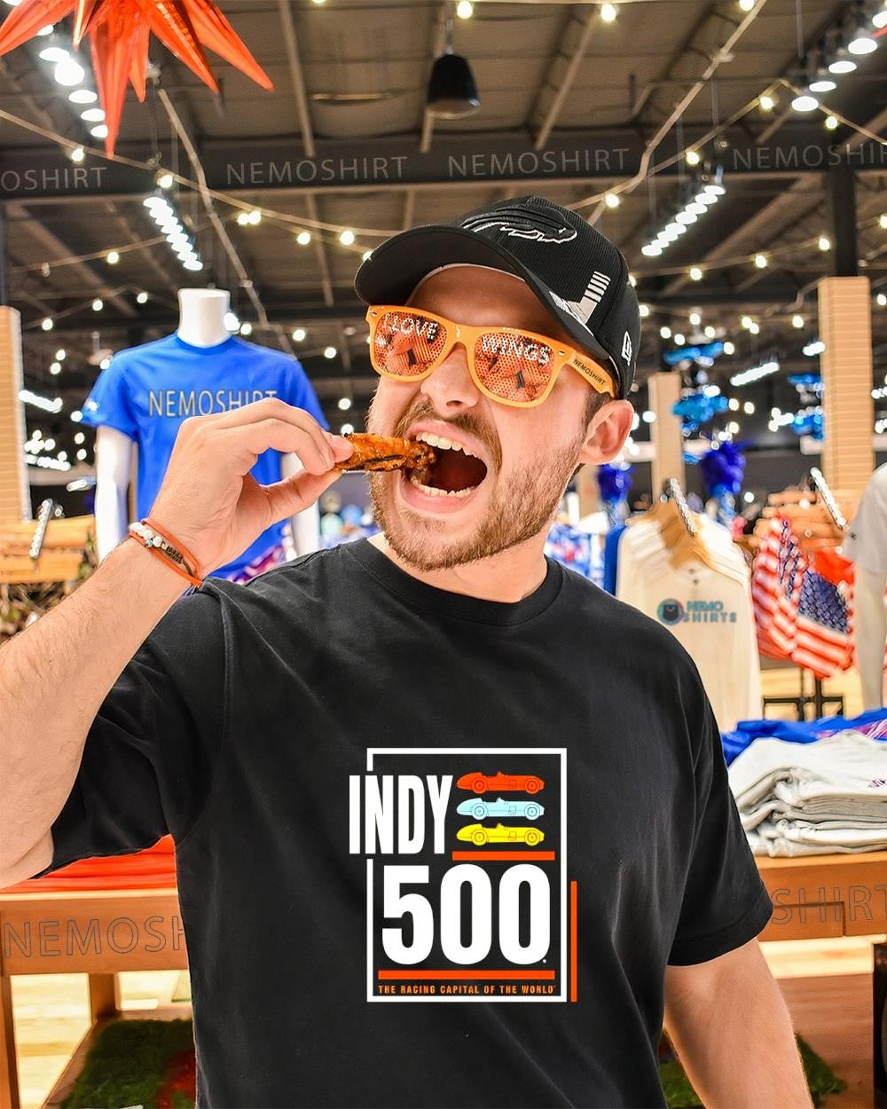 Indy 500 WWF Archer Charcoal the racing capital of the world shirt