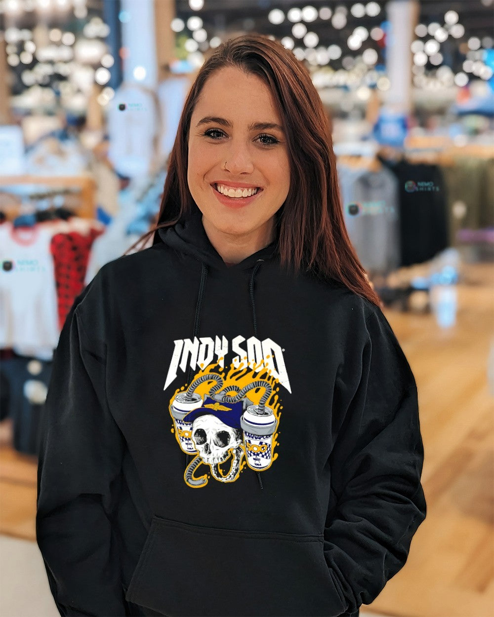 Indy 500 skull beer 1984 graphic shirt