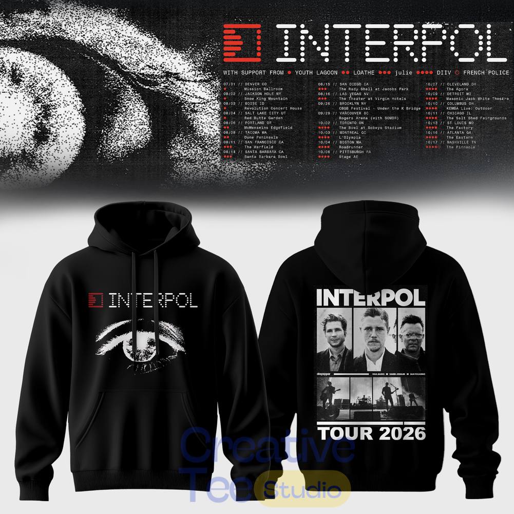 Interpol 2026 North American Tour Special Tee Hoodie