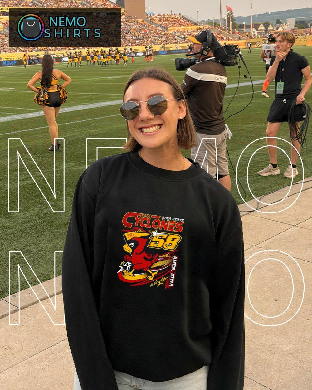 Iowa State Cyclones racing Cy mascot shirt