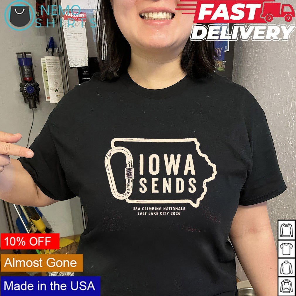 Iowa sends USA climbing nationals Salt Lake city 2026 shirt