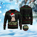Is It Too Late To Be Good Cat Ugly Christmas Sweater