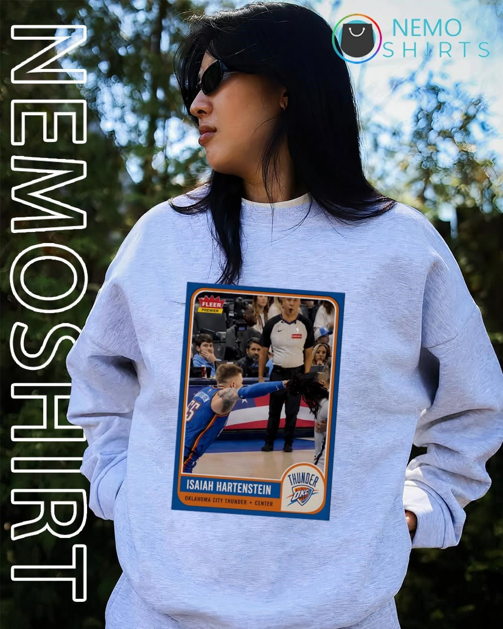 Isaiah Hartenstein Thunder center premier trading card shirt
