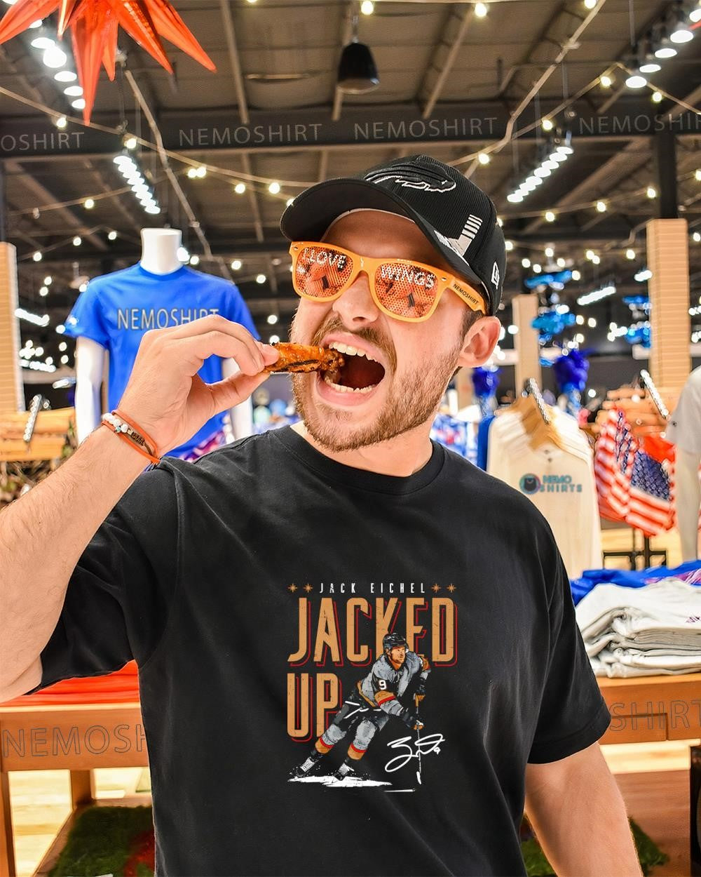 Jack Eichel Vegas Golden Knights jacked up signature shirt