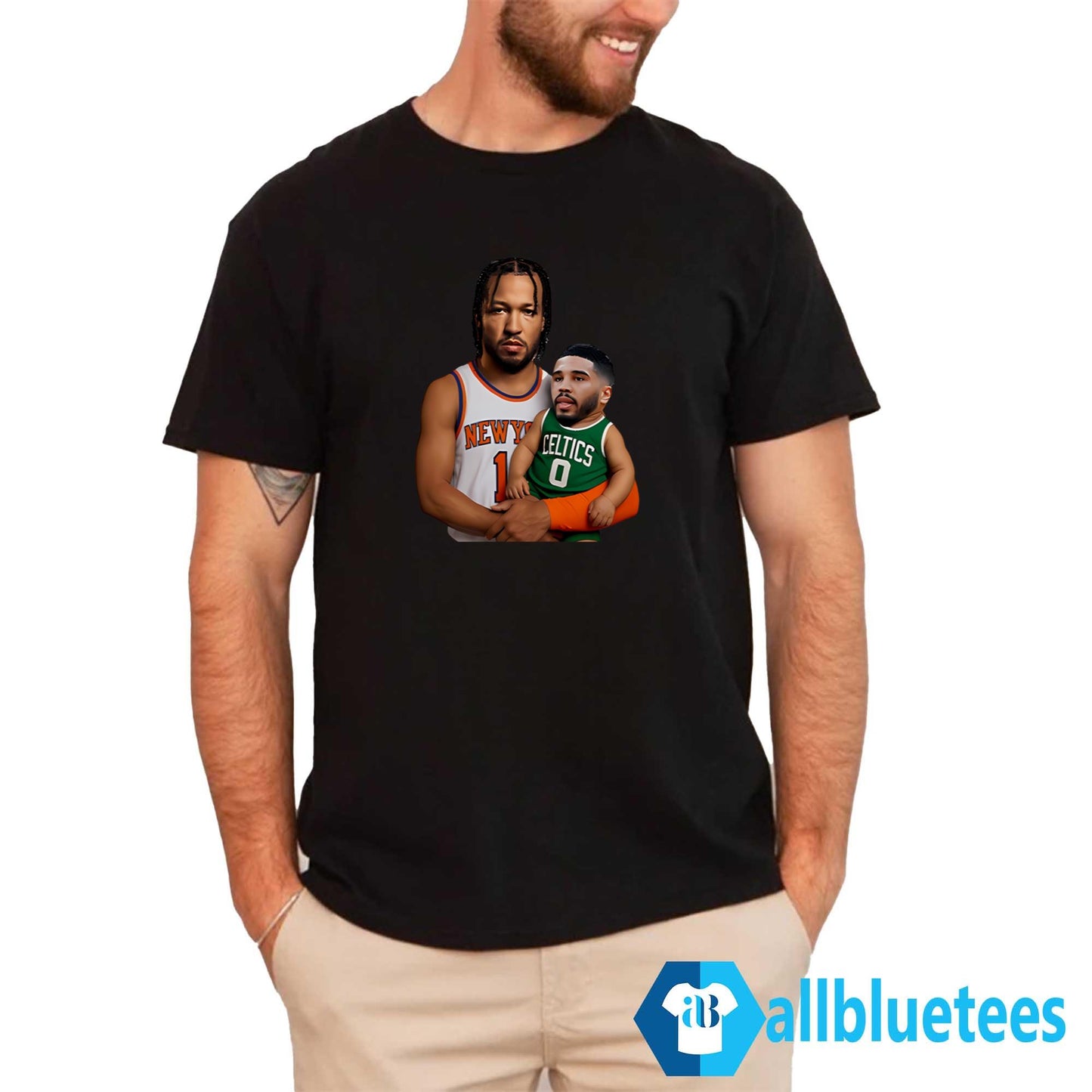 Jalen Brunson Carrying Jayson Tatum Baby Shirt