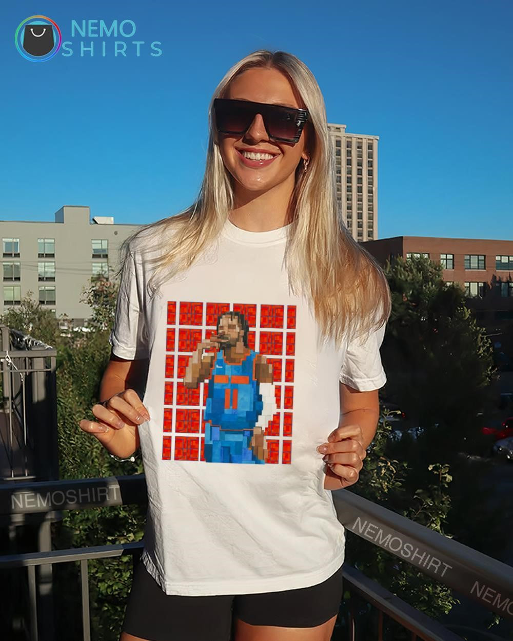Jalen Brunson Knicks three-point celebration shirt
