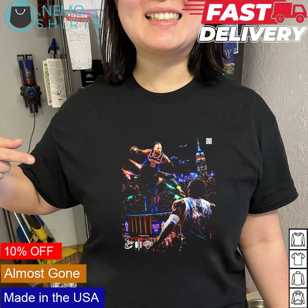 Jalen Brunson NY Knicks and Donovan Mitchell Cavaliers matchup shirt