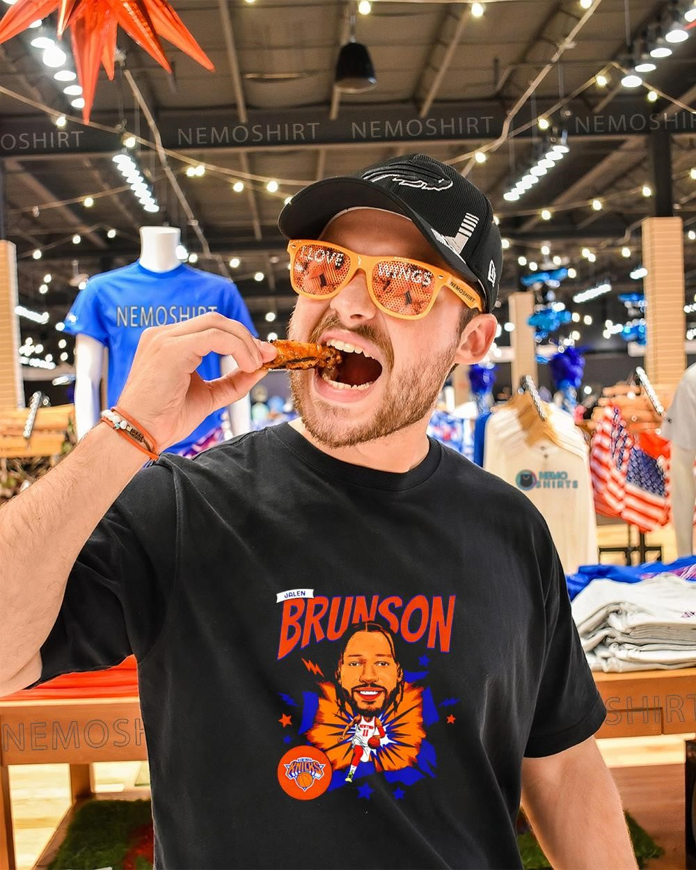 Jalen Brunson New York Knicks caricature retro shirt