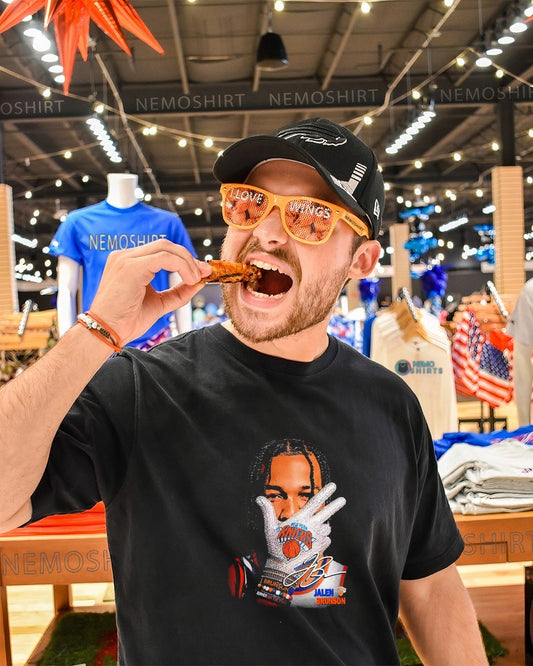 Jalen Brunson New York Knicks diamond glove burner on the town shirt