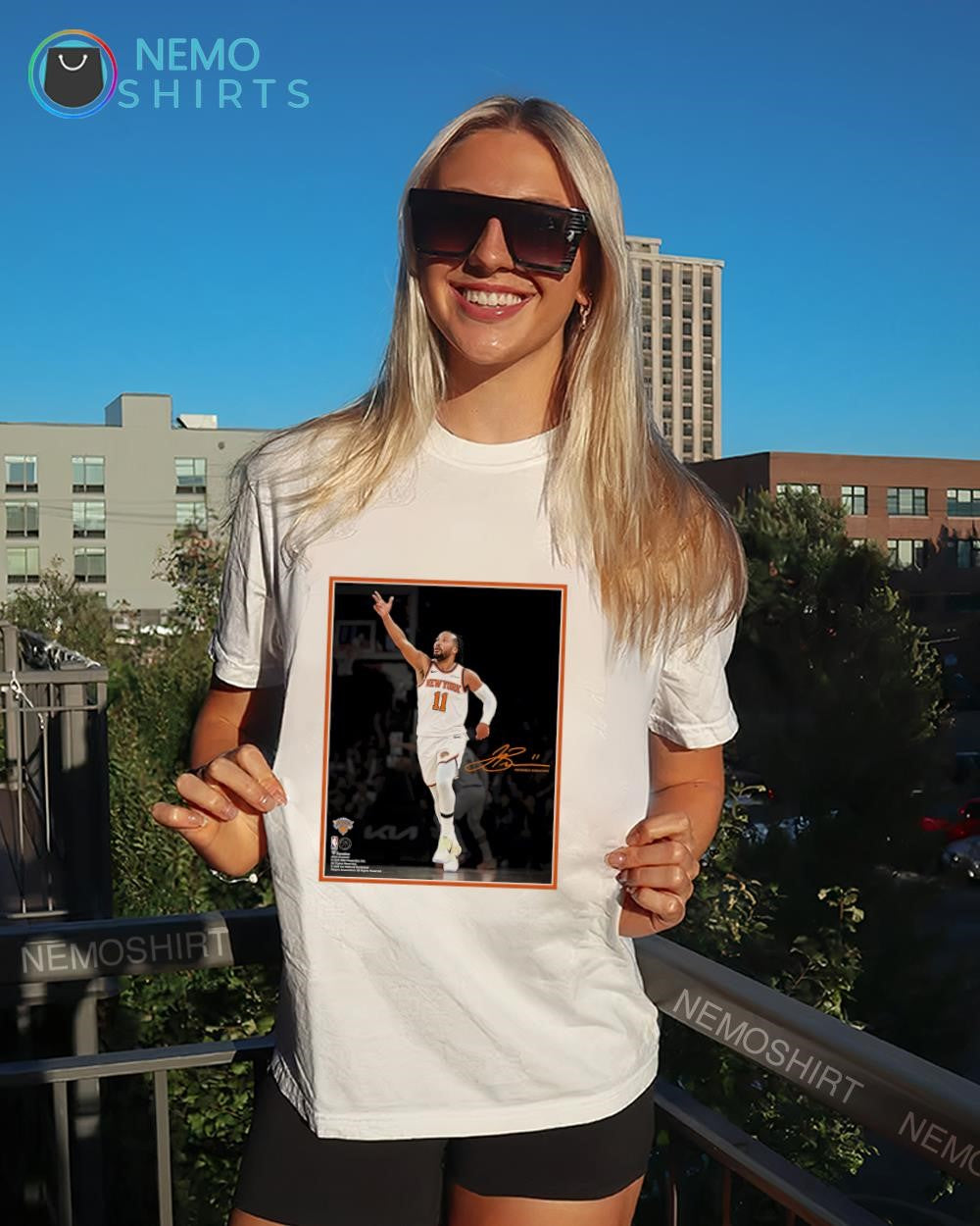 Jalen Brunson New York Knicks facsimile signature shirt