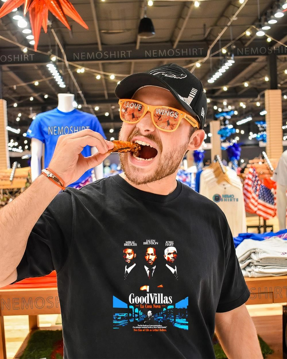 Jalen Brunson OG Anunoby Karl-Anthony Towns Good Villas La Cosa Nova mashup shirt