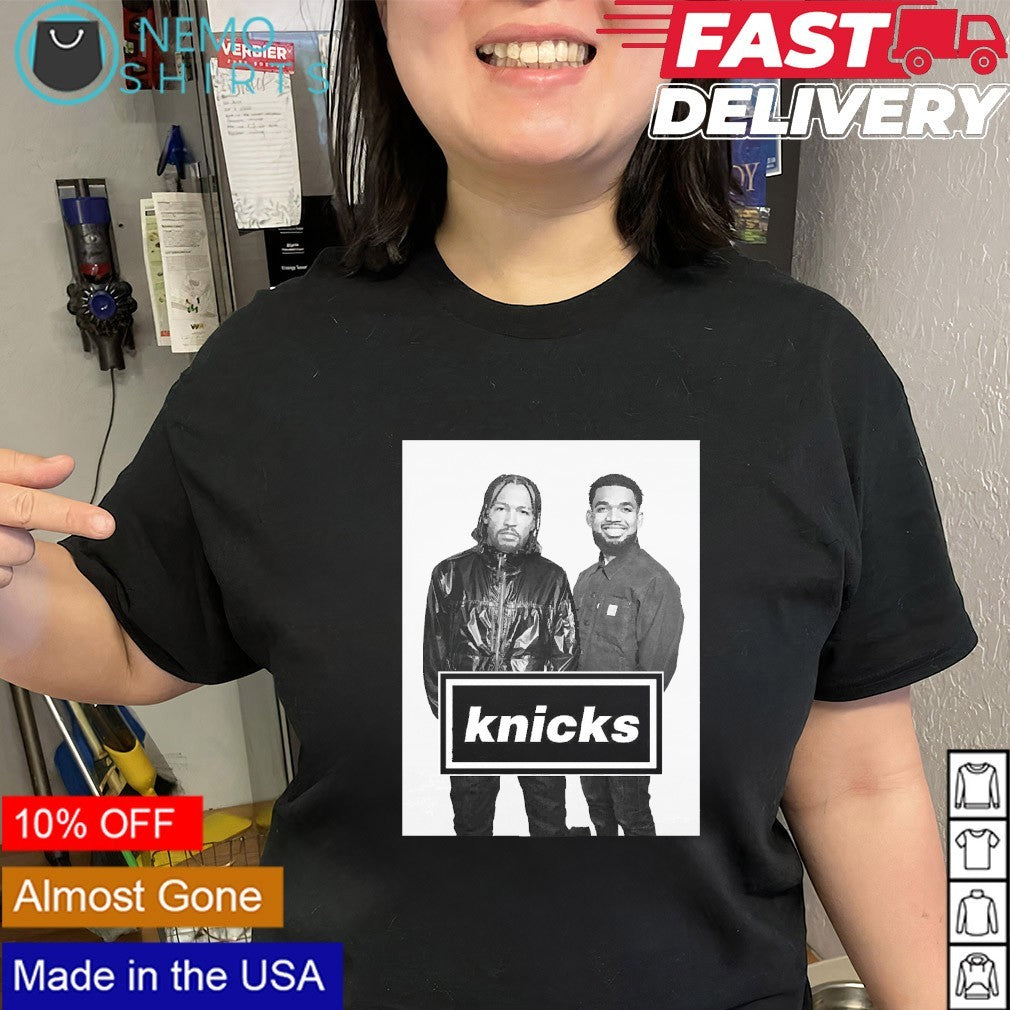 Jalen Brunson and Josh Hart Knicks Oasis cover shirt