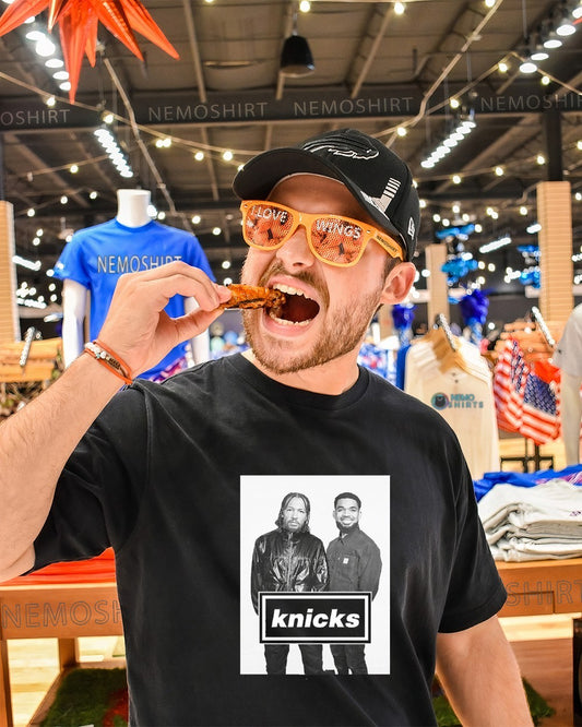 Jalen Brunson and Josh Hart Knicks Oasis cover shirt