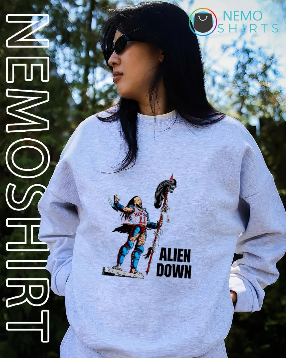 Jalen Brunson as Predator Alien Down shirt