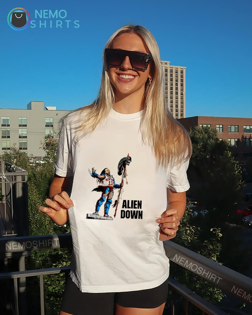 Jalen Brunson as Predator Alien Down shirt