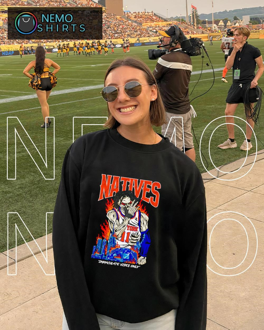 Jalen Brunson natives skeleton Knicks player immaculate vibes only NYC skyline shirt