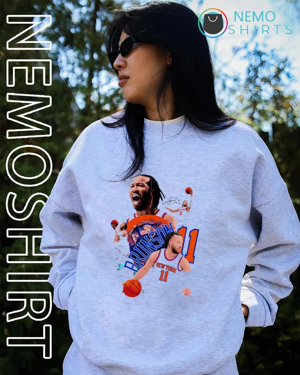 Jalen Brunson no 11 Knicks signature player shirt